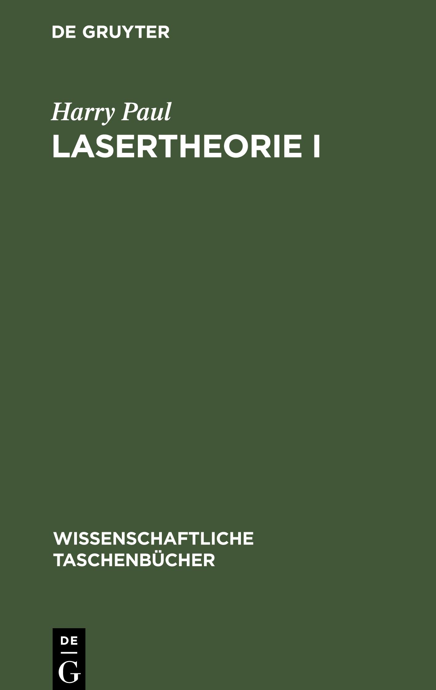 Vorderes Coverbild Lasertheorie I