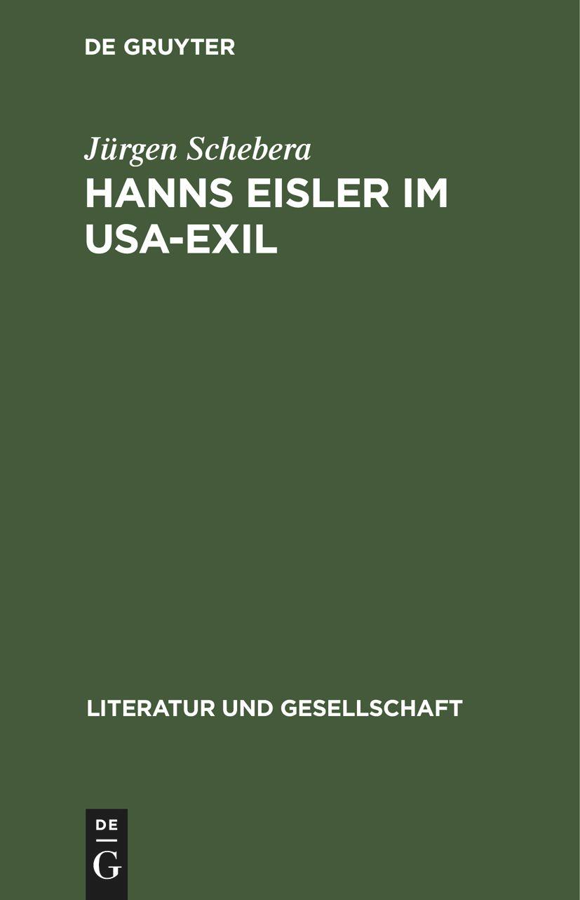 Vorderes Coverbild Hanns Eisler im USA-Exil