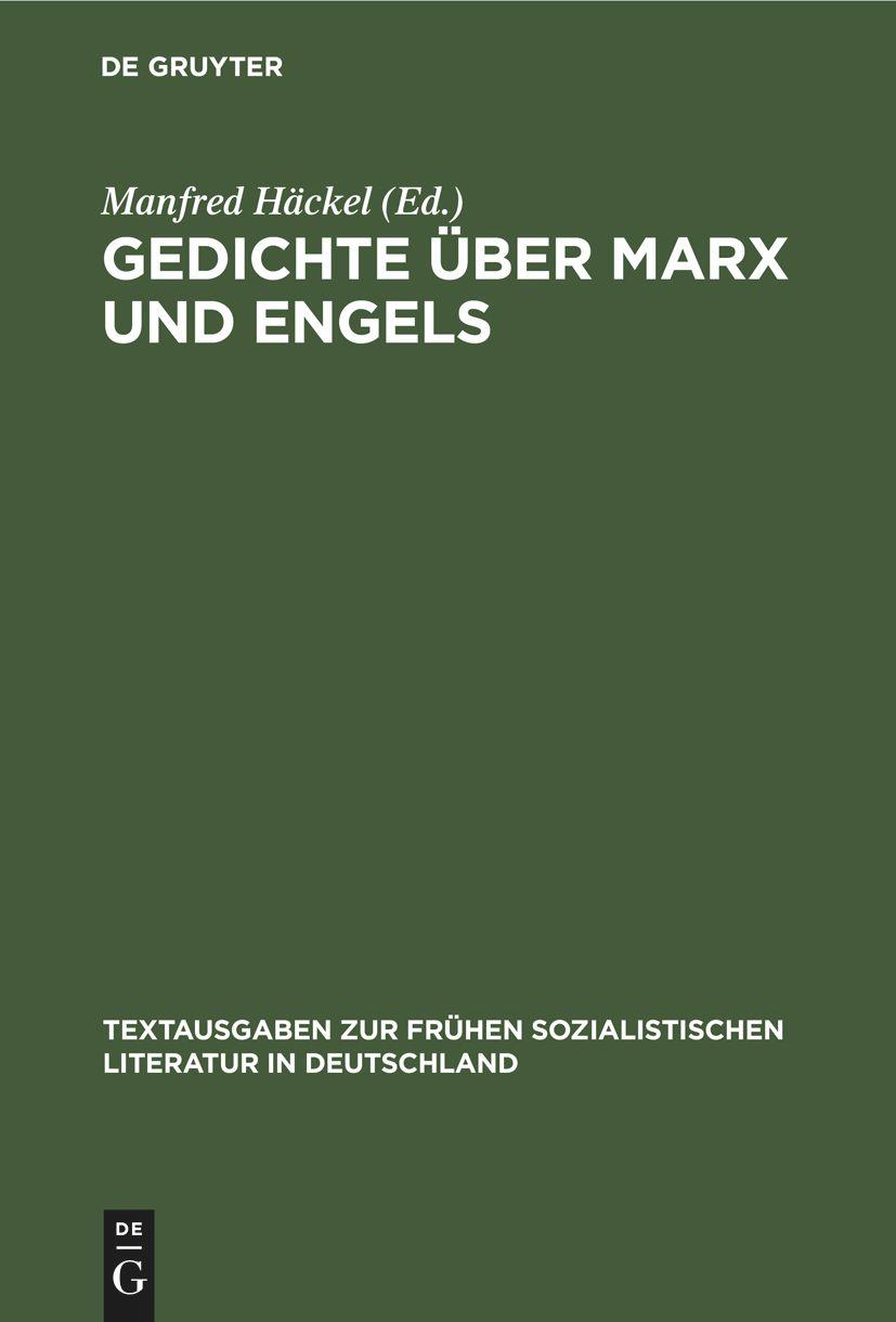 Vorderes Coverbild Gedichte über Marx und Engels
