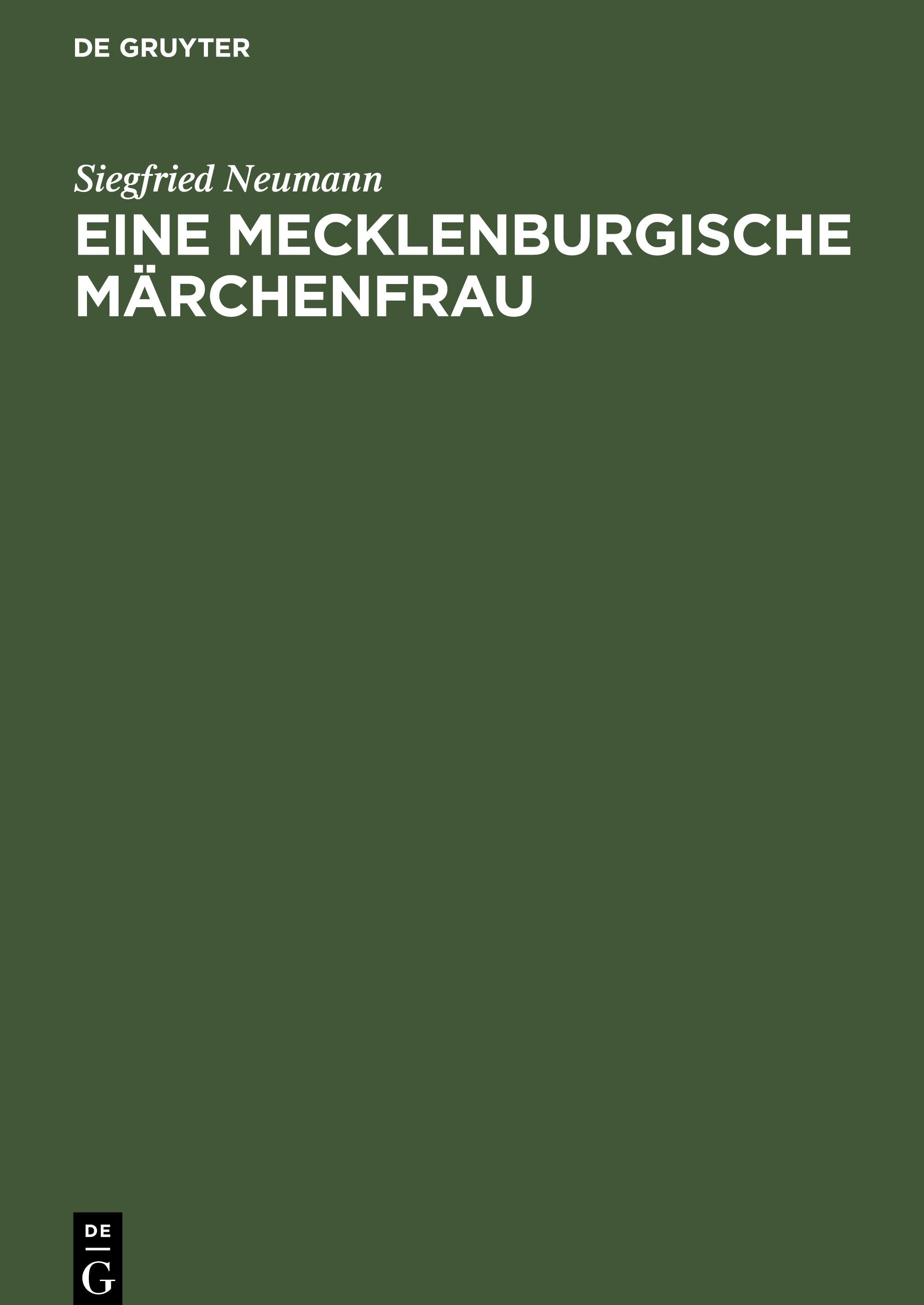 Vorderes Coverbild Eine Mecklenburgische Märchenfrau