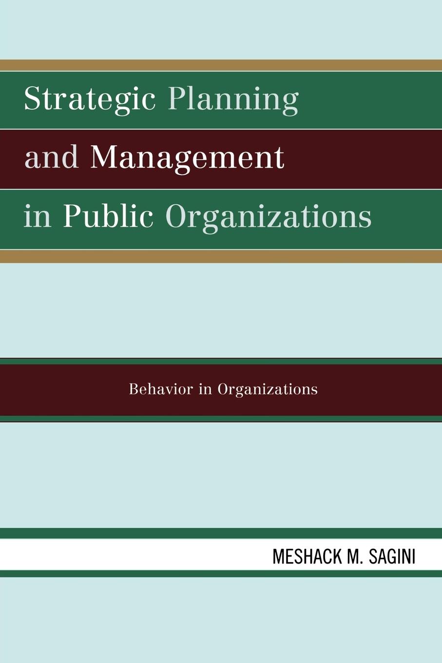 Vorderes Coverbild Strategic Planning and Management in Public Organizations