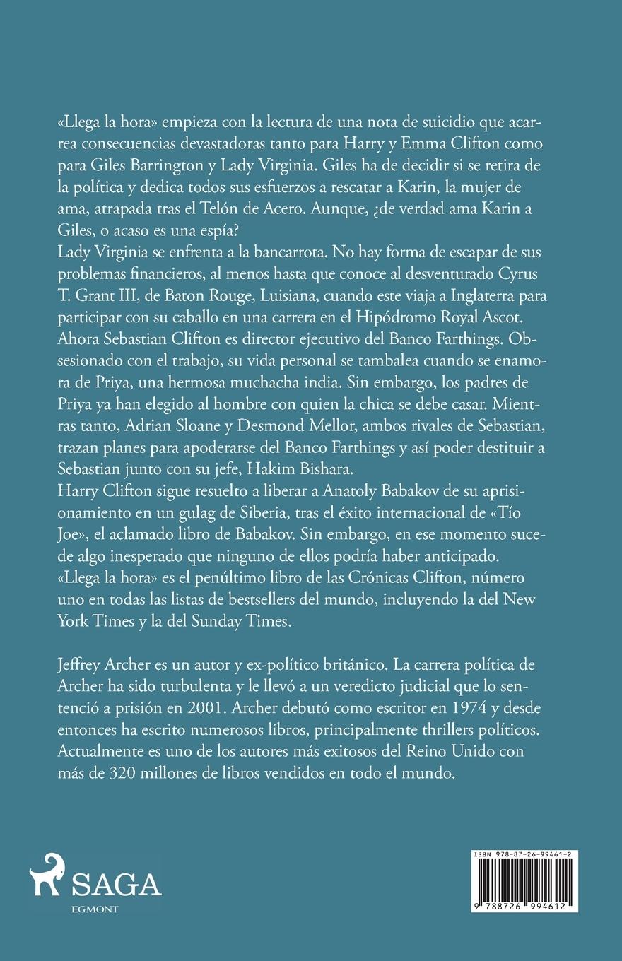 Rückseitencover Llega la hora