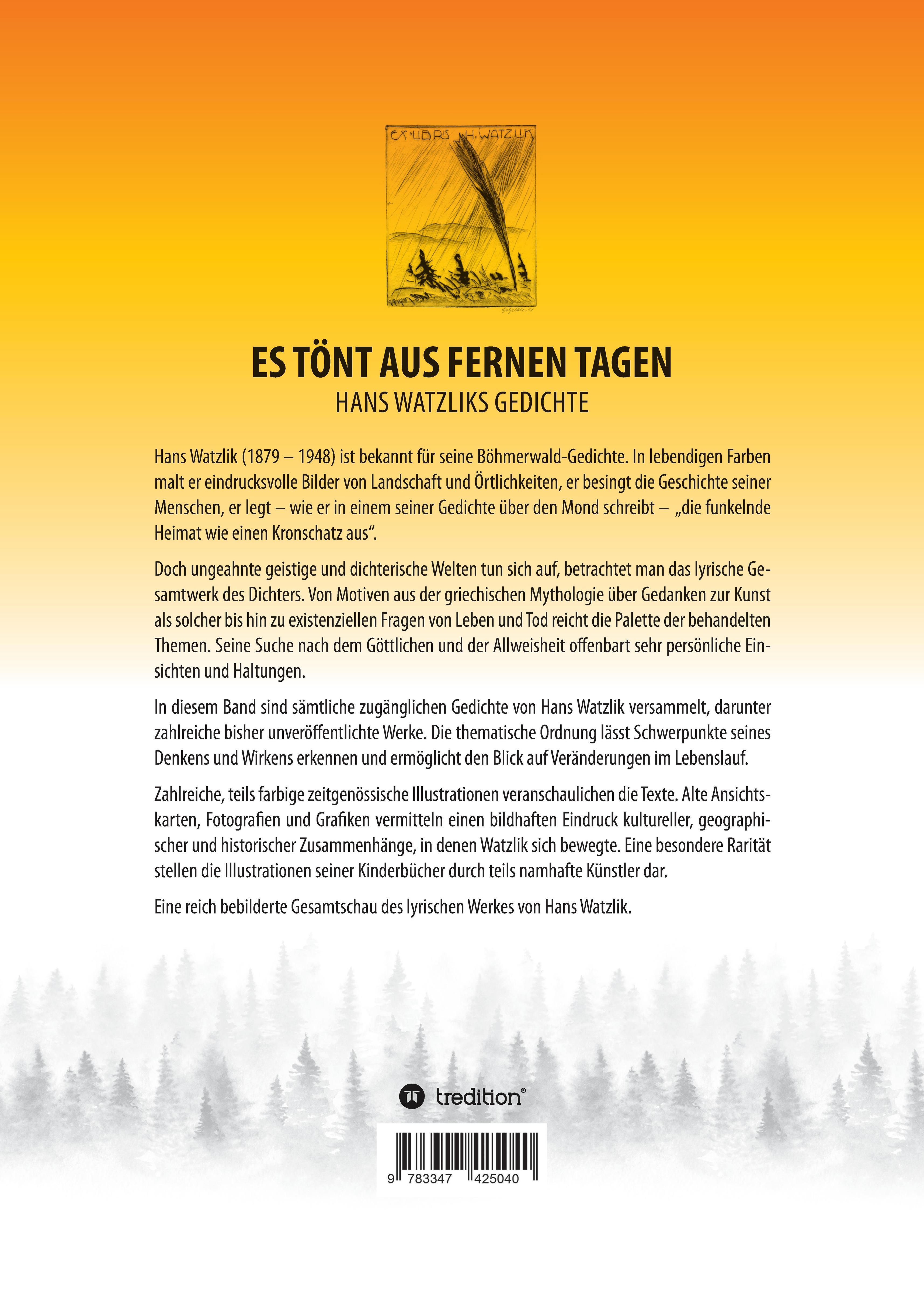 Rückseitencover Es tönt aus fernen Tagen