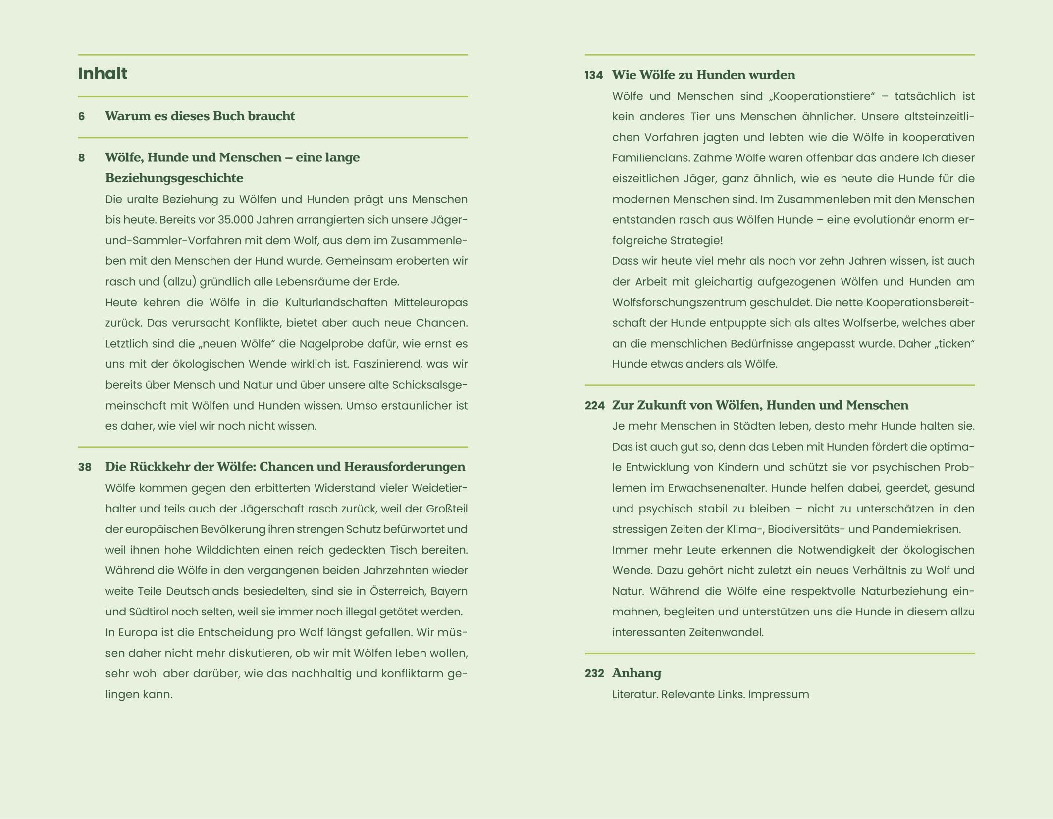 Beispielinhalt (Bild) Der Wolf und wir