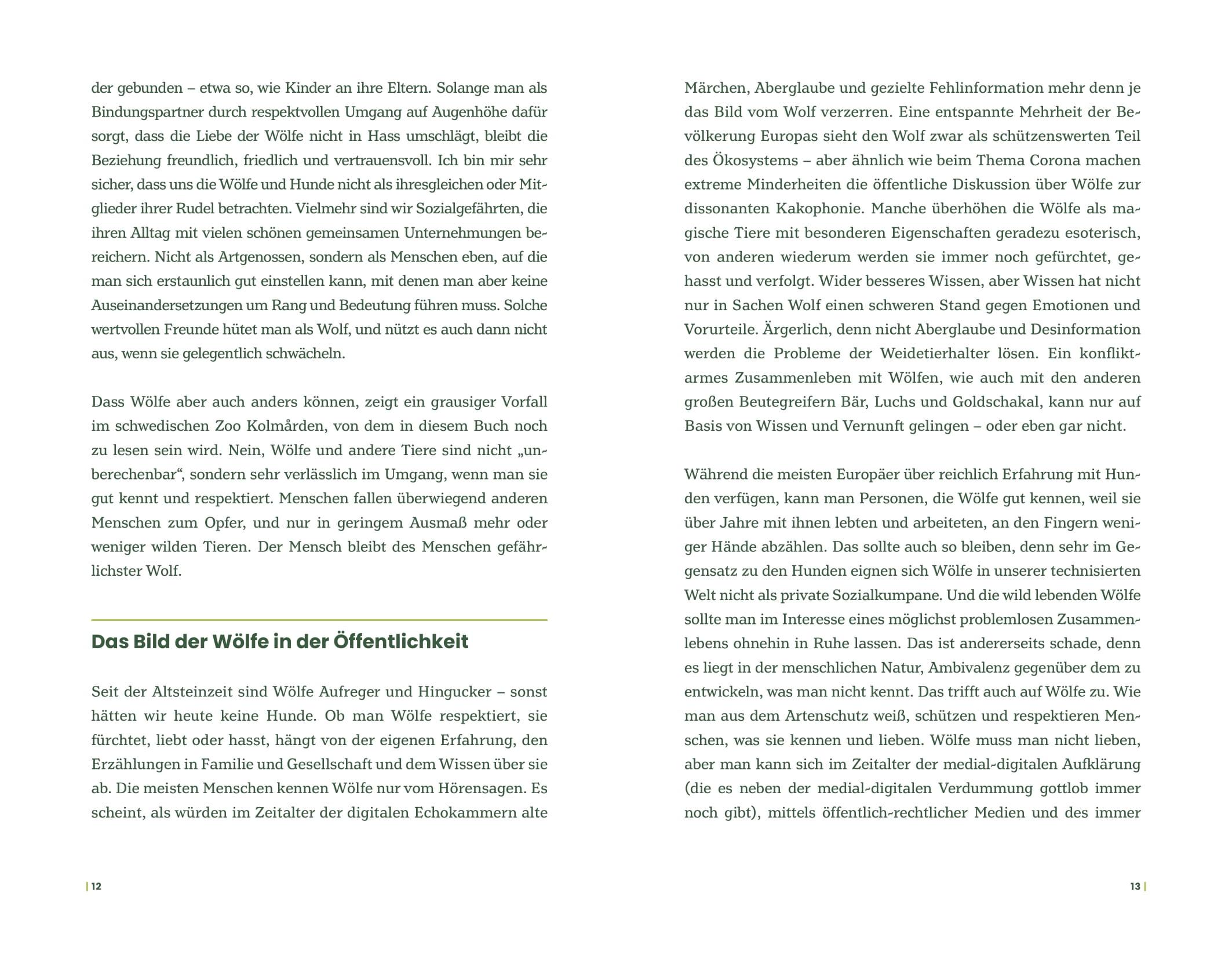 Beispielinhalt (Bild) Der Wolf und wir