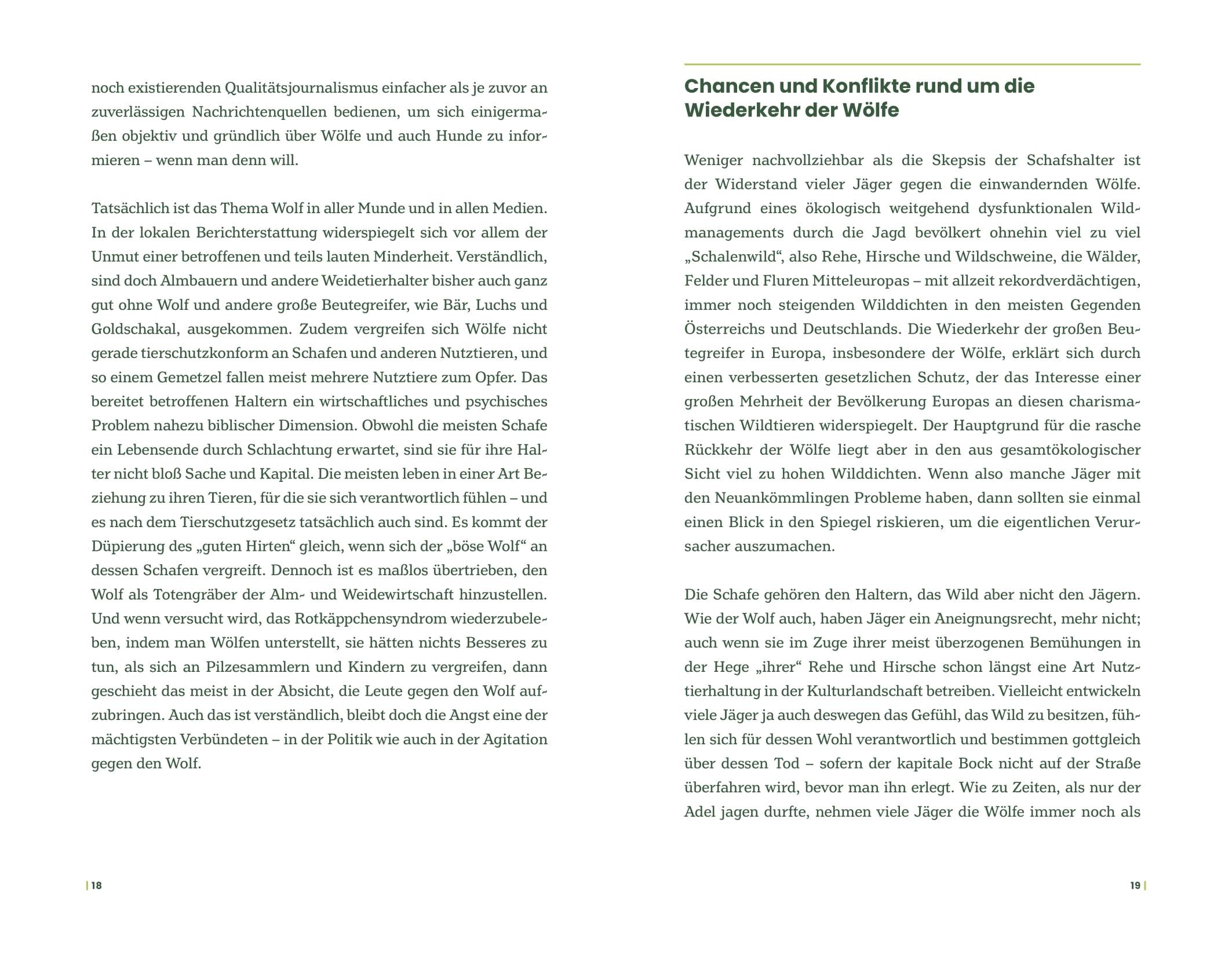 Beispielinhalt (Bild) Der Wolf und wir