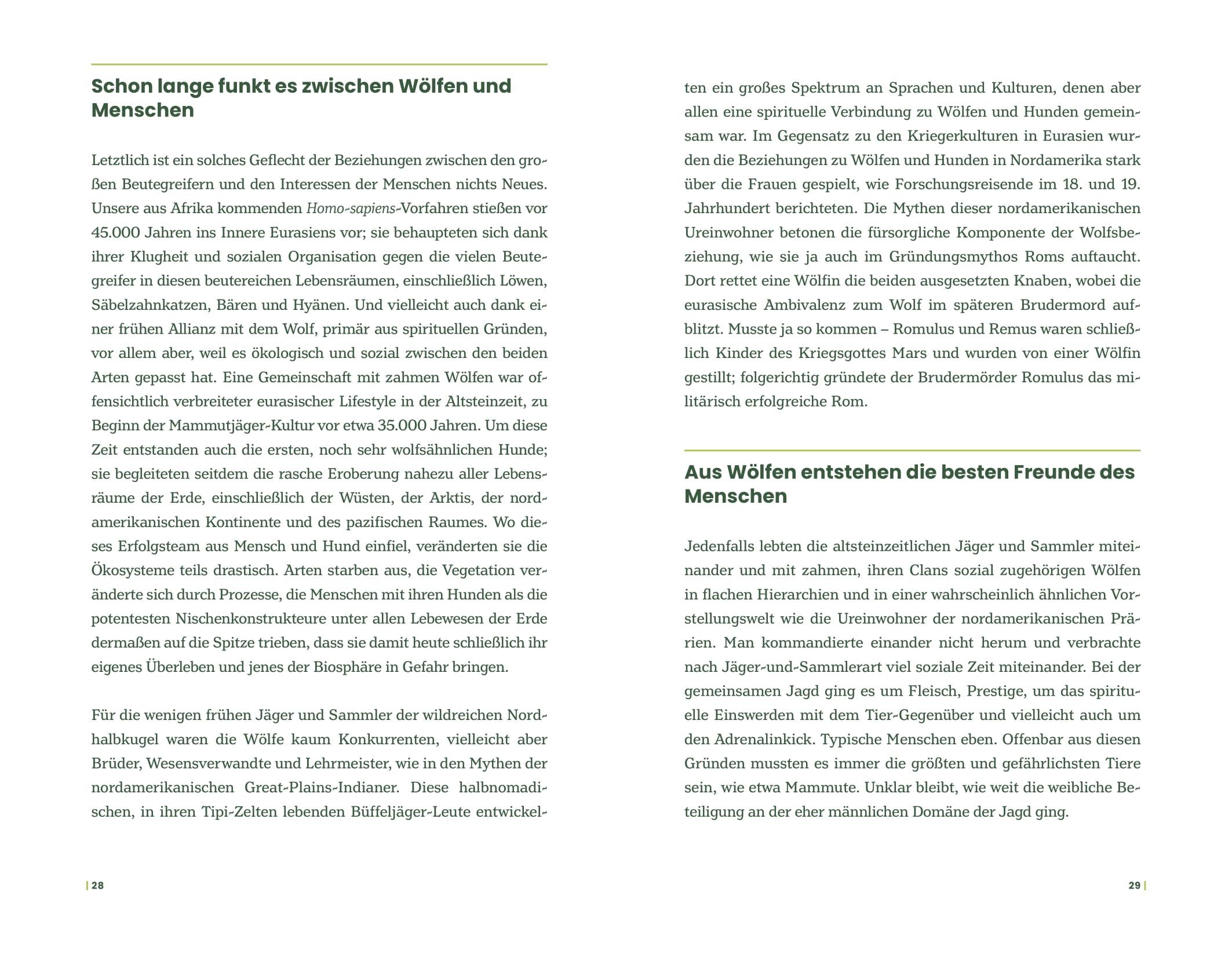 Beispielinhalt (Bild) Der Wolf und wir