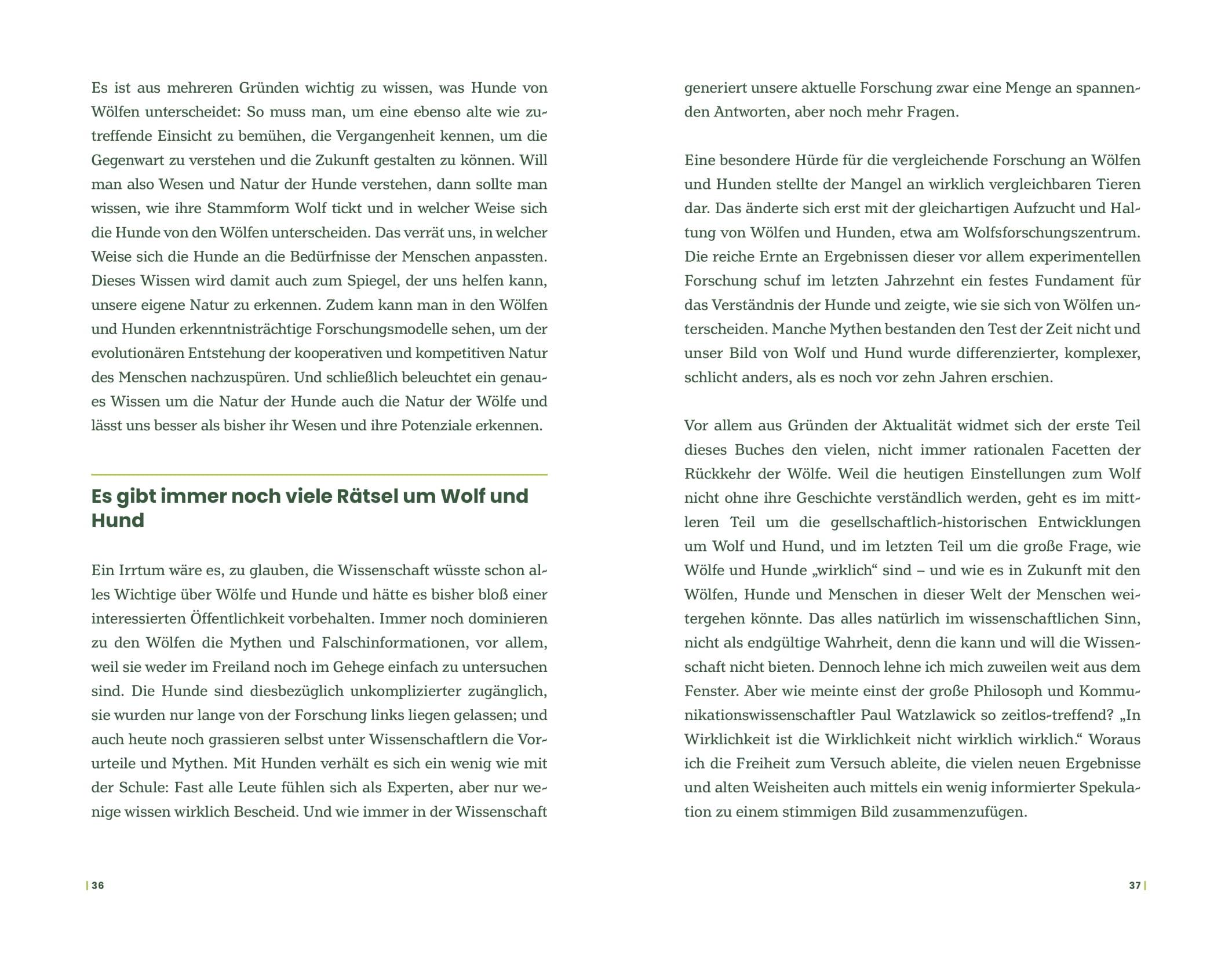 Beispielinhalt (Bild) Der Wolf und wir