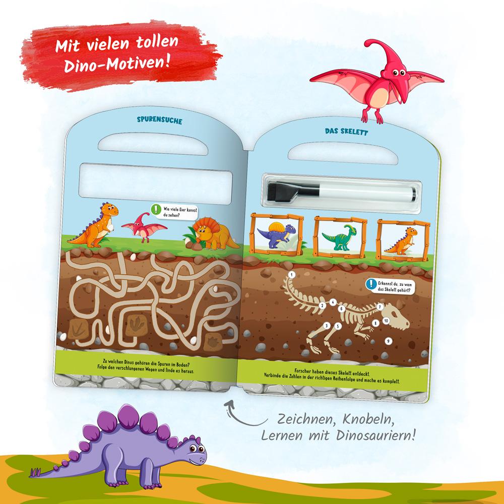 Beispielinhalt (Bild) Trötsch Pappenbuch Schreib und wisch weg Pappenbuch Dinosaurier