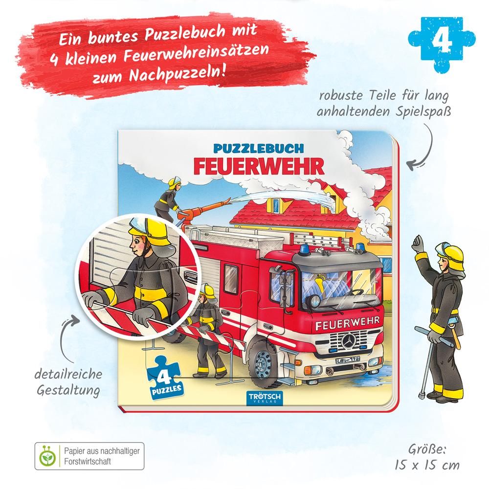 Beispielinhalt (Bild) Trötsch Pappenbuch Puzzlebuch Feuerwehr