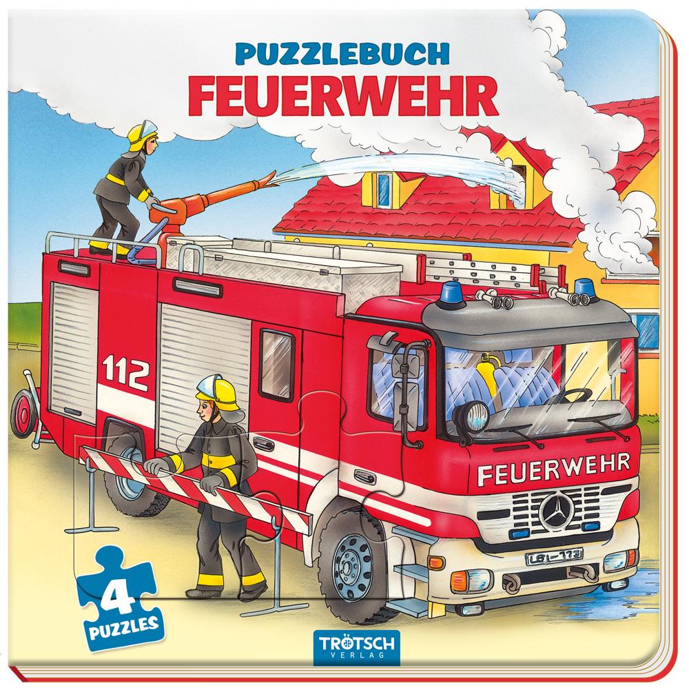 Vorderes Coverbild Trötsch Pappenbuch Puzzlebuch Feuerwehr