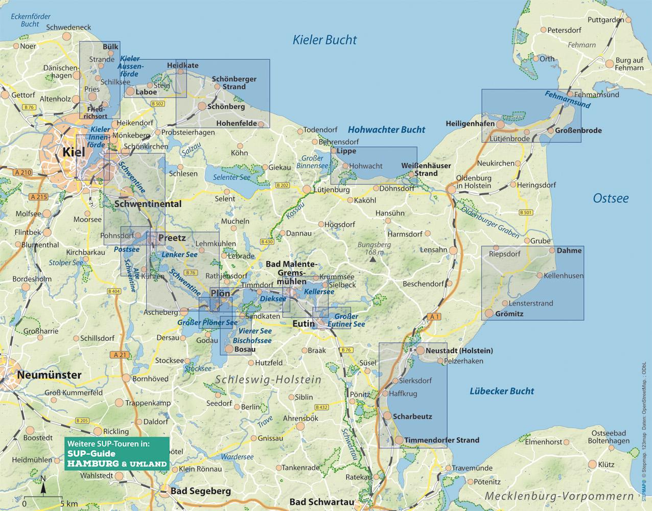 Beispielinhalt (Bild) SUP-Guide Ostseeküste & Holstein