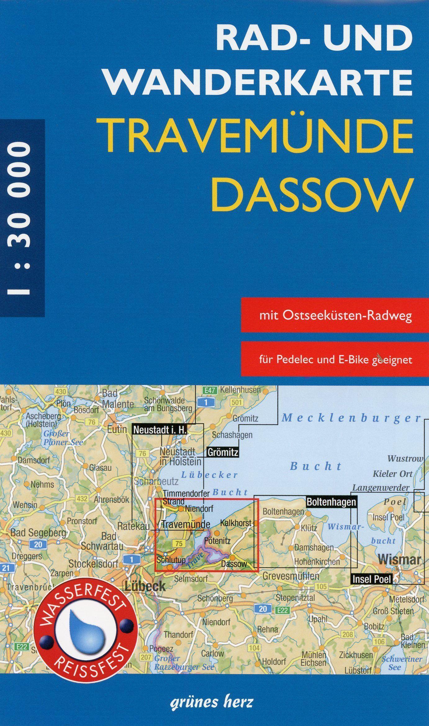 Vorderes Coverbild Rad- und Wanderkarte Travemünde - Dassow