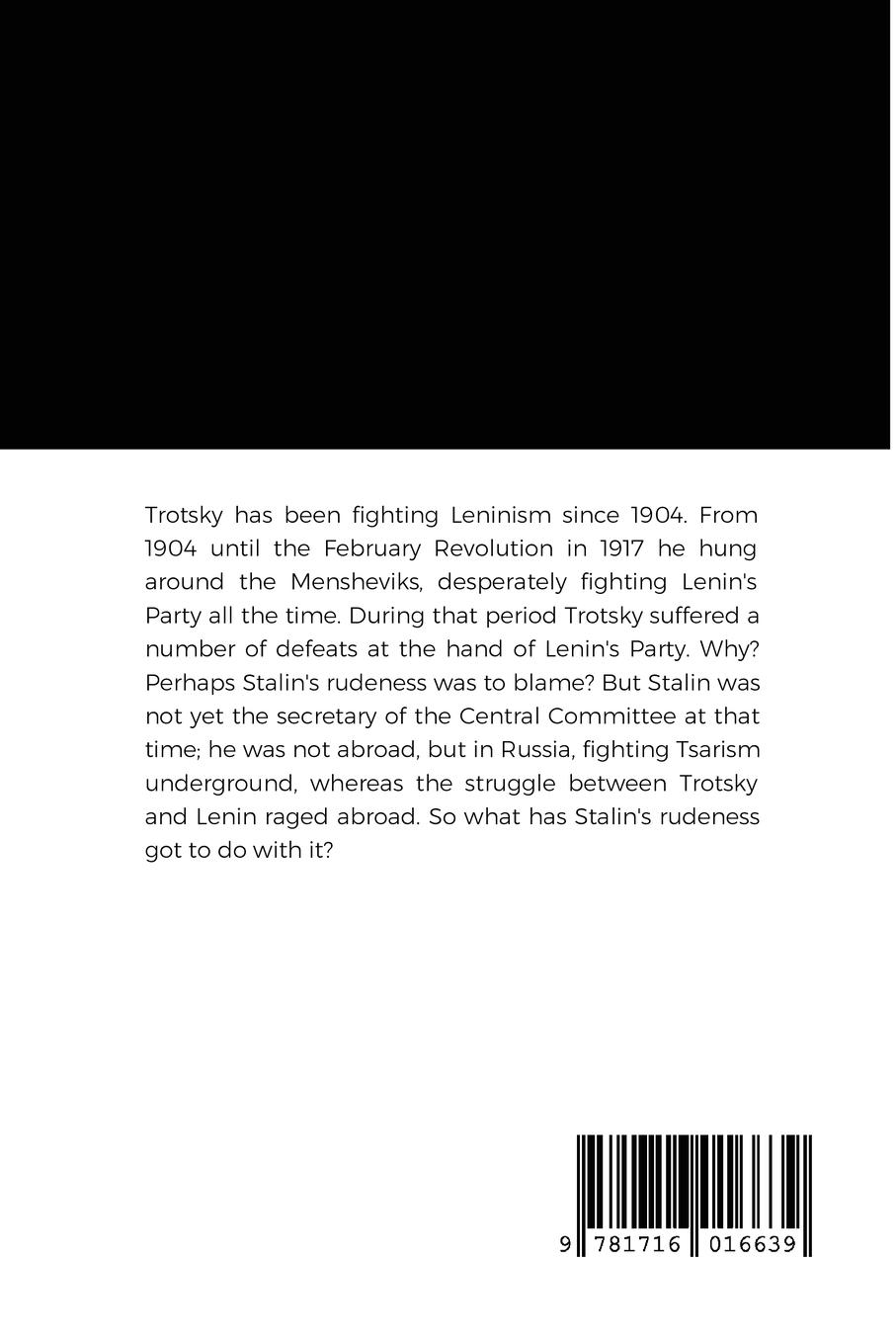 Rückseitencover The Trotskyist Opposition