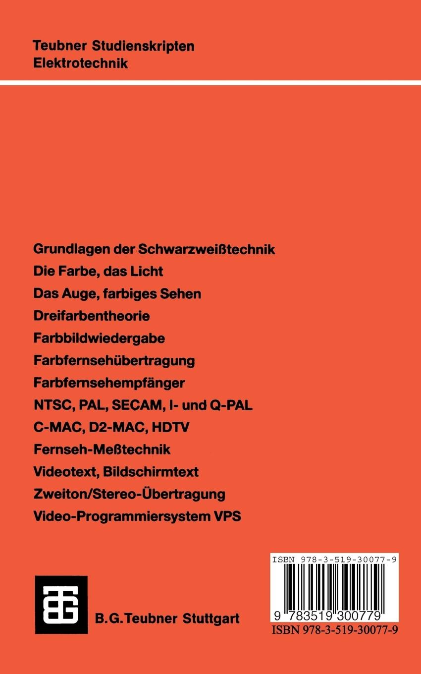 Rückseitencover Farbfernsehtechnik