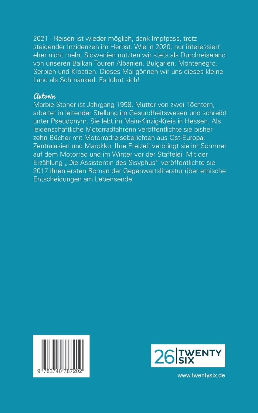 Rückseitencover Slowenien mit dem Motorrad