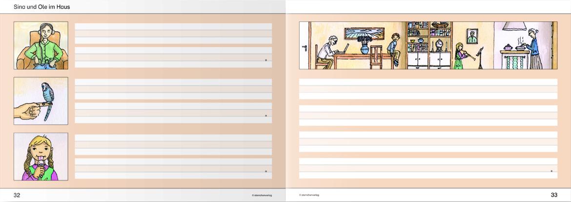 Beispielinhalt (Bild) Ich kann Sätze schreiben Teil 1 und 2 im Set - Schülerarbeitshefte für die 1. und 2. Klasse