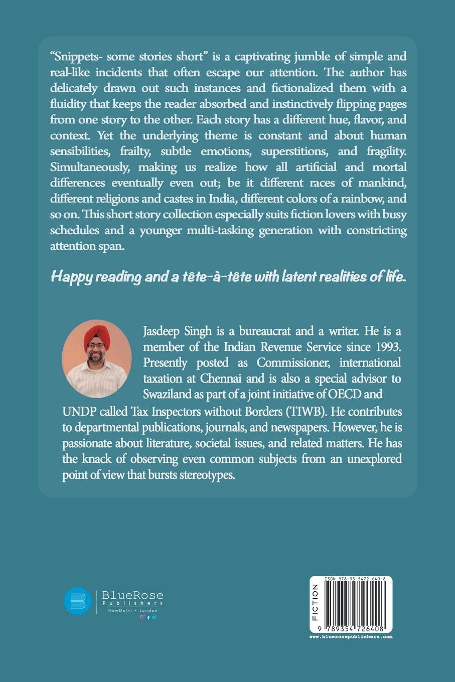 Rückseitencover Snippets - some stories short