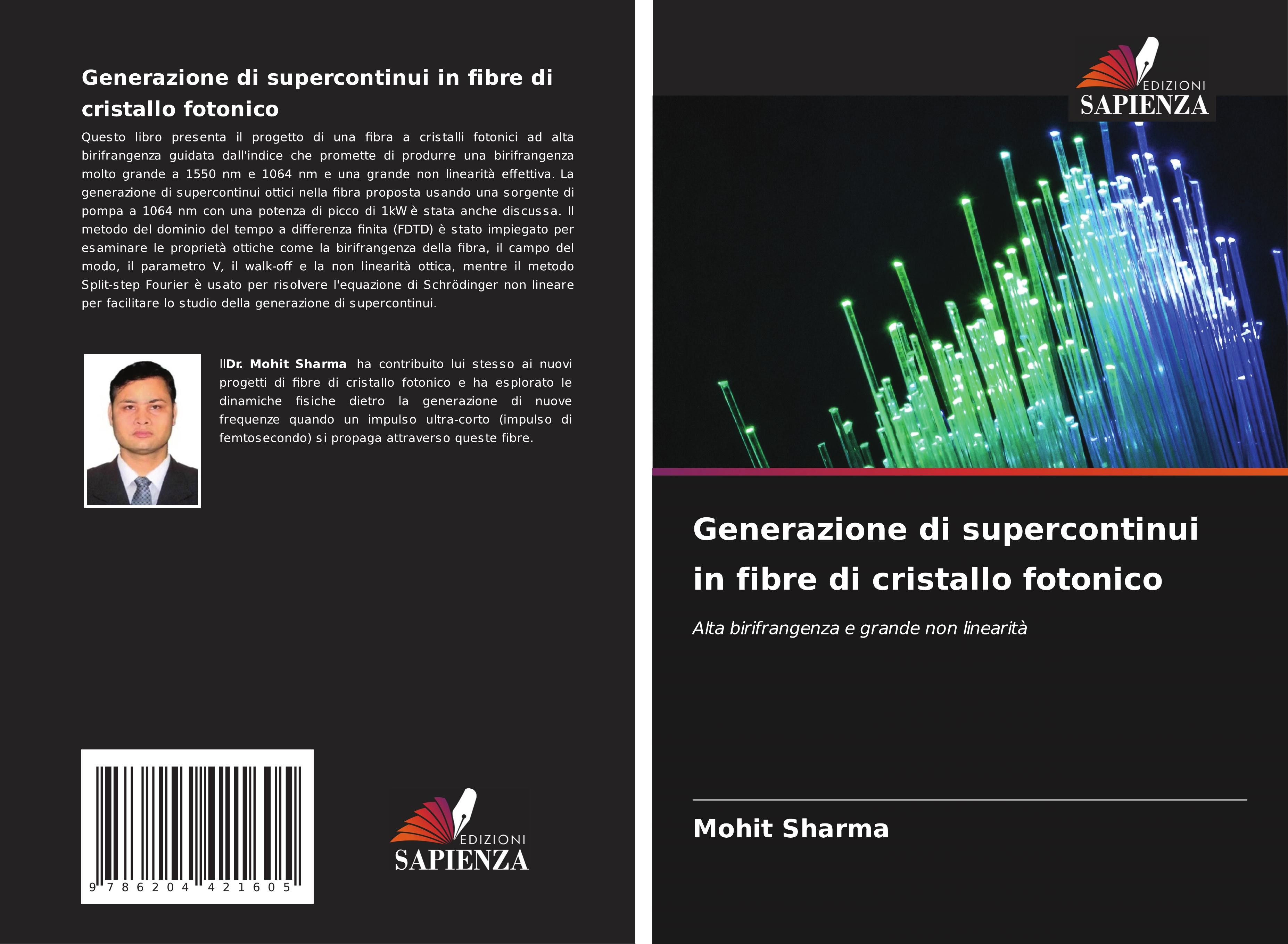 Vorderes Coverbild Generazione di supercontinui in fibre di cristallo fotonico