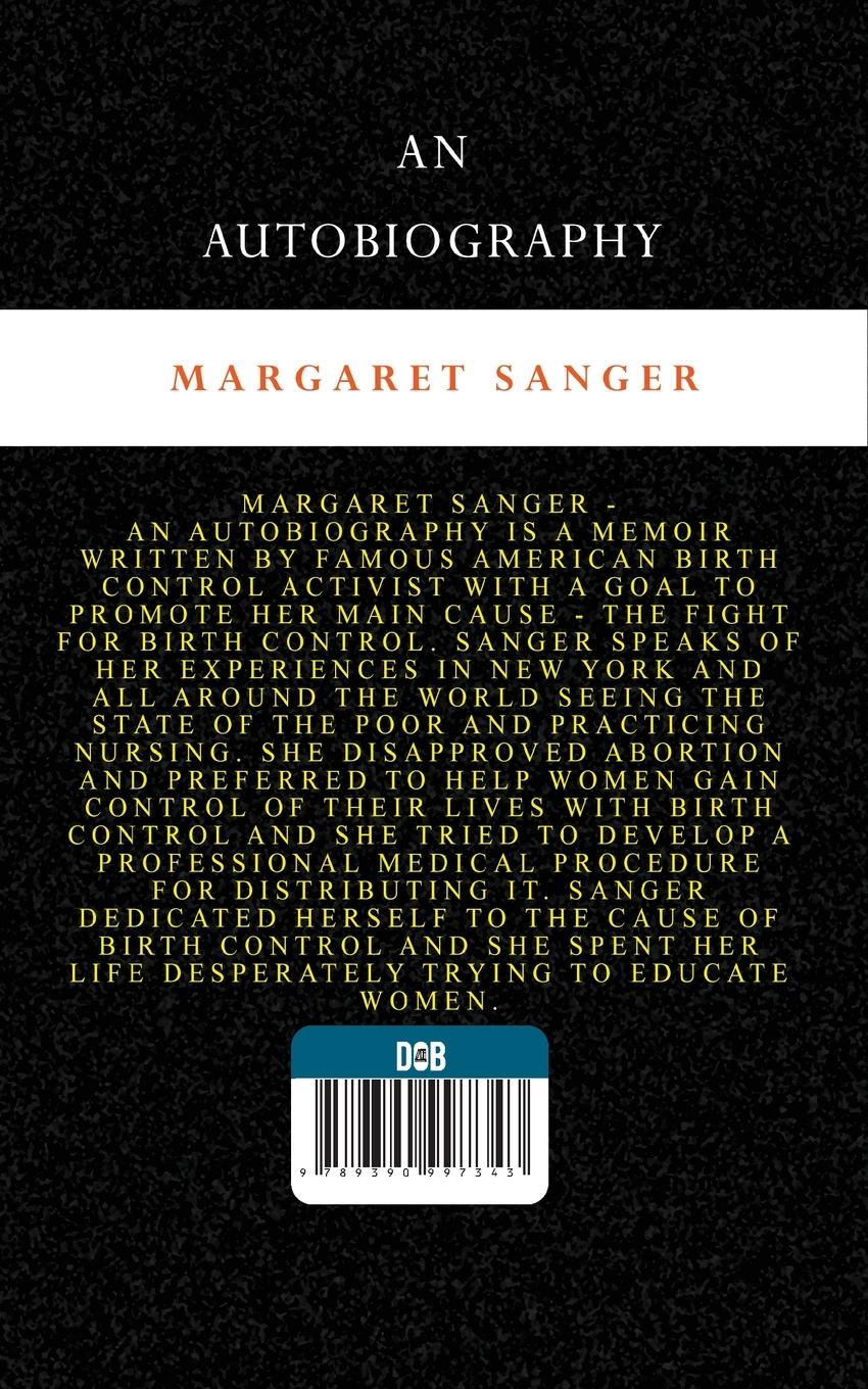 Rückseitencover Margaret Sanger - An autobiography