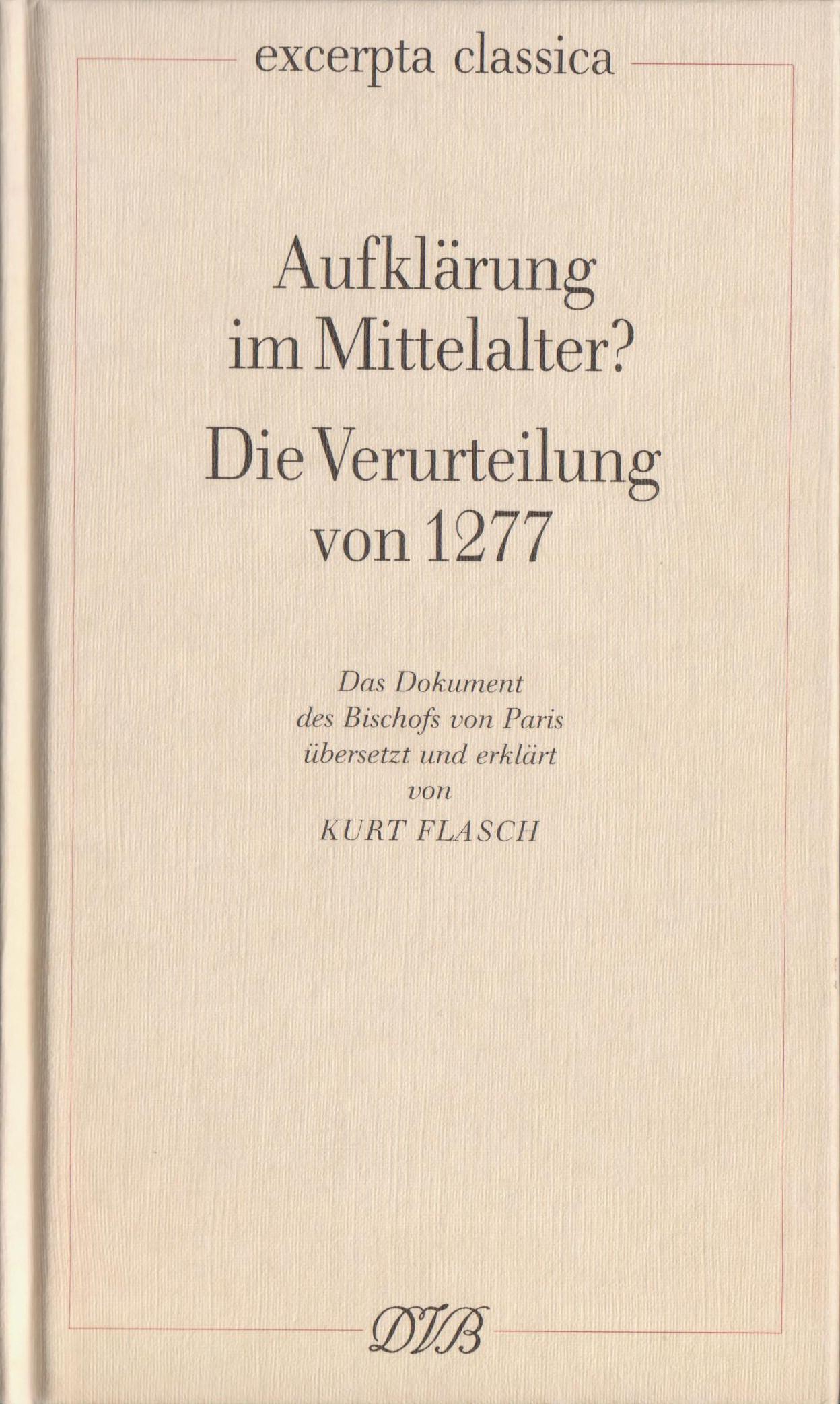 Vorderes Coverbild Aufklärung im Mittelalter? Die Verurteilung von 1277