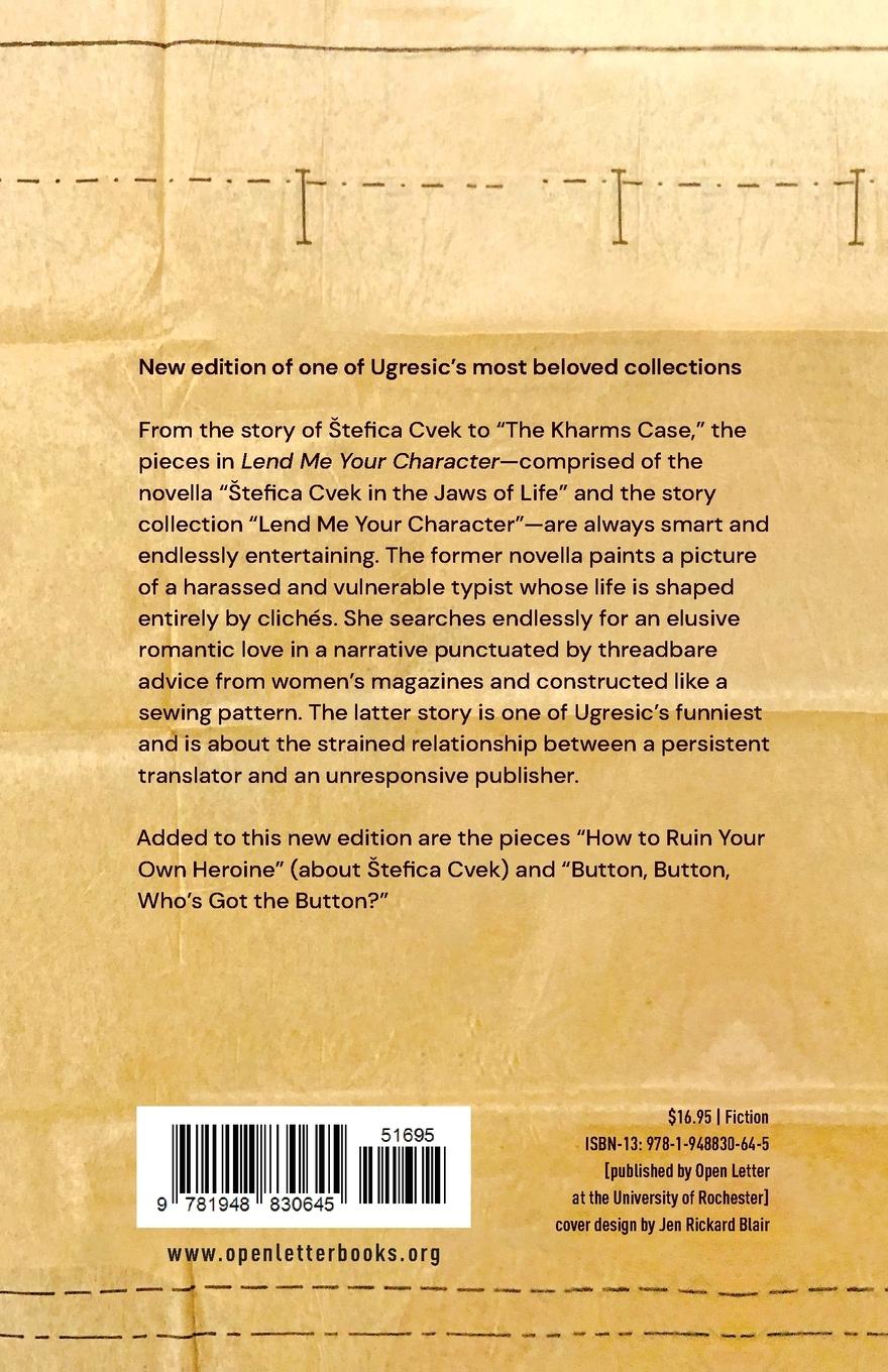 Rückseitencover Lend Me Your Character