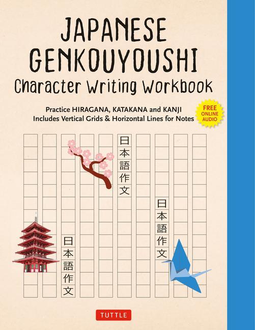 Vorderes Coverbild Japanese Genkouyoushi Character Writing Workbook
