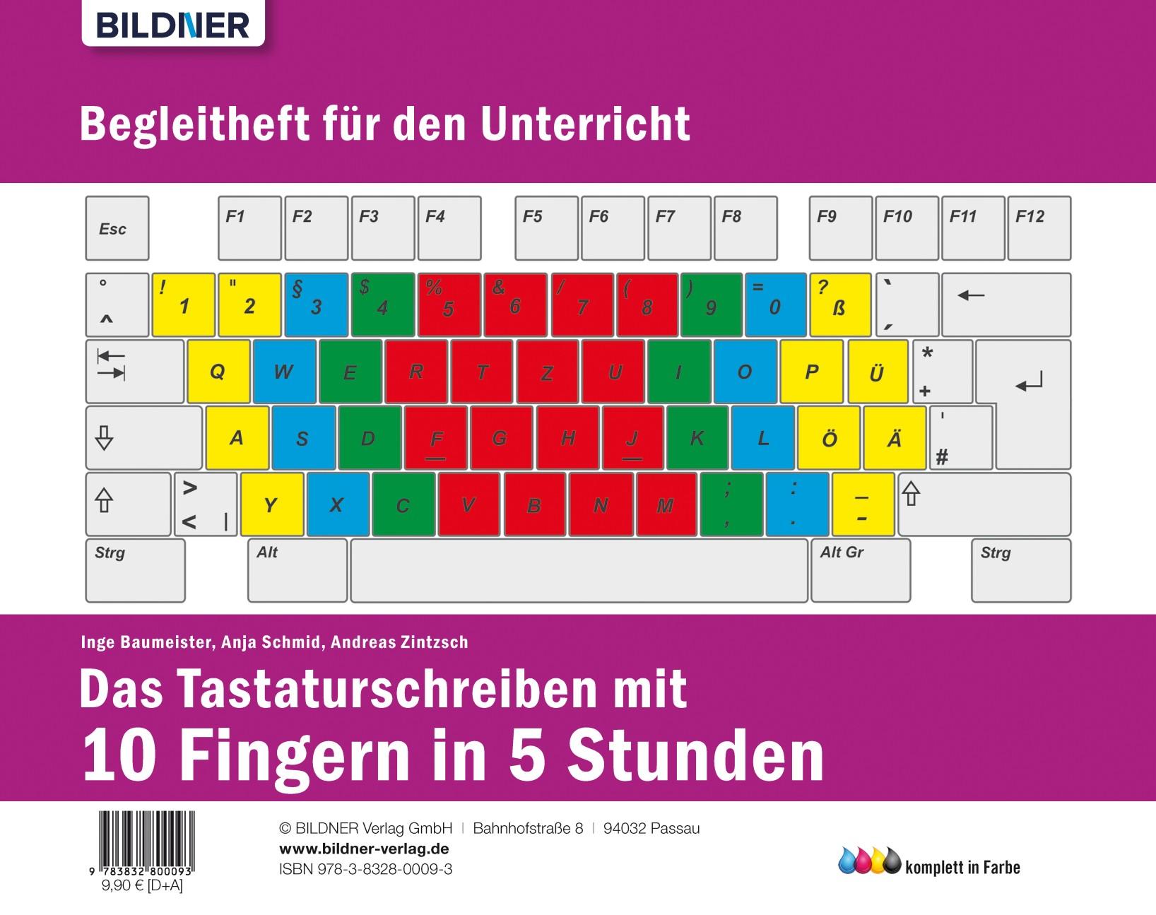 Rückseitencover Das Tastaturschreiben mit 10 Fingern in 5 Stunden