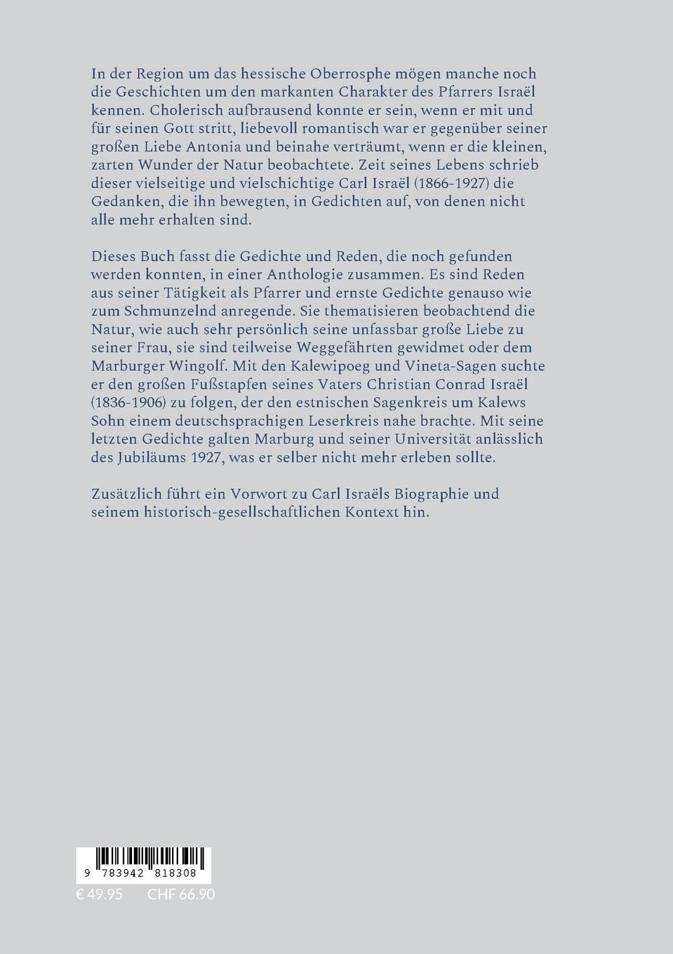 Rückseitencover Gedichte aus dem Pfarrhaus