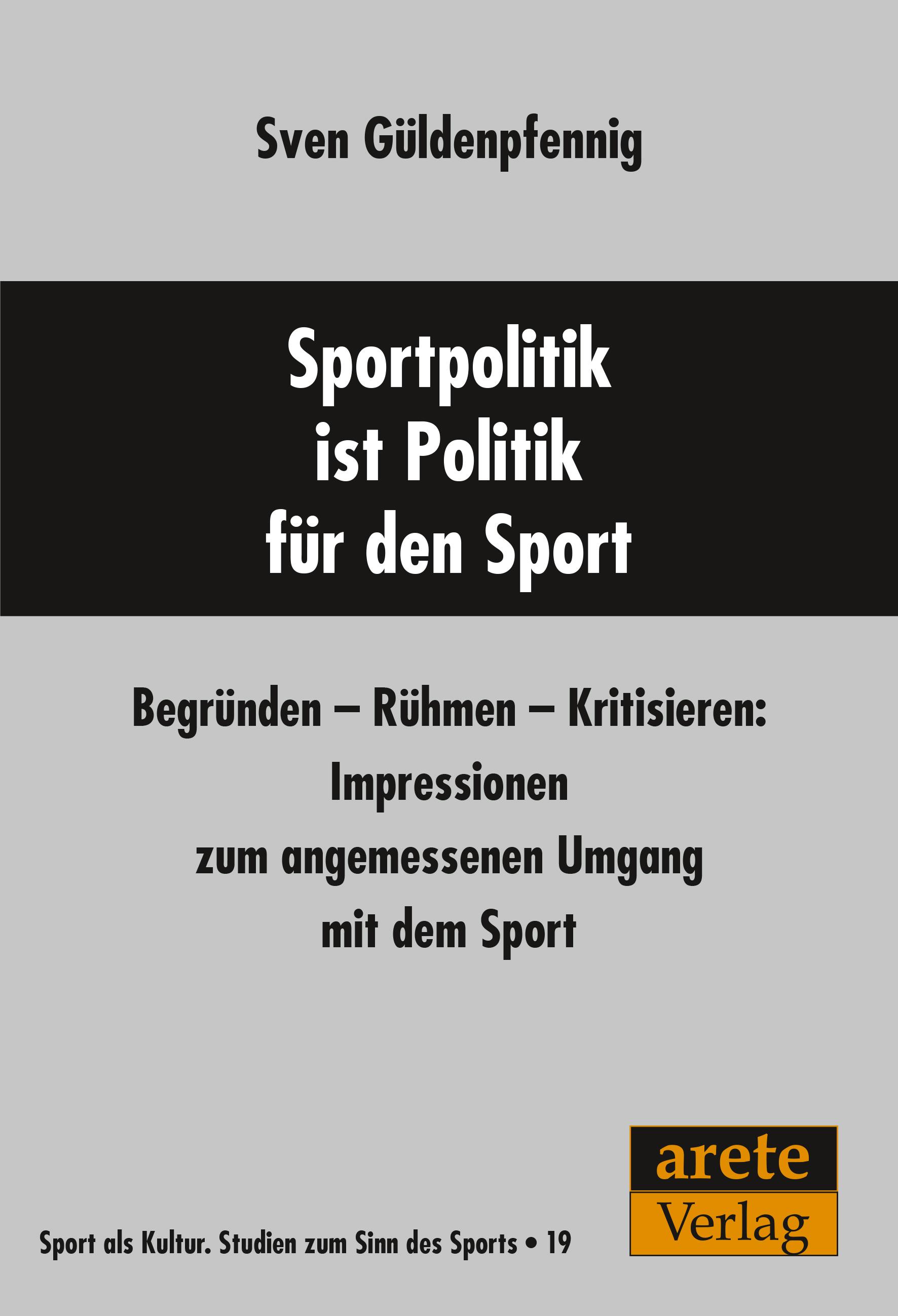 Vorderes Coverbild Sportpolitik ist Politik für den Sport