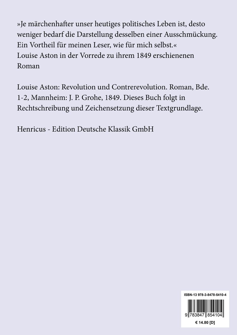 Rückseitencover Revolution und Contrerevolution (Großdruck)