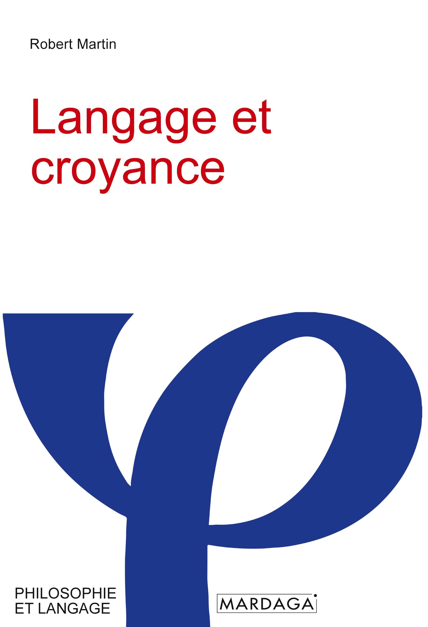 Vorderes Coverbild Langage et croyance