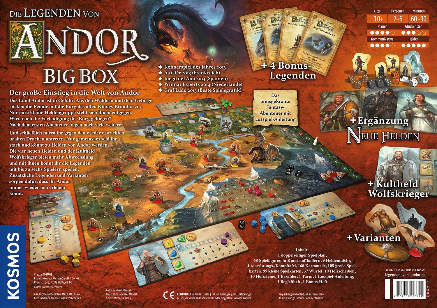 Beispielinhalt (Bild) Die Legenden von Andor - Big Box