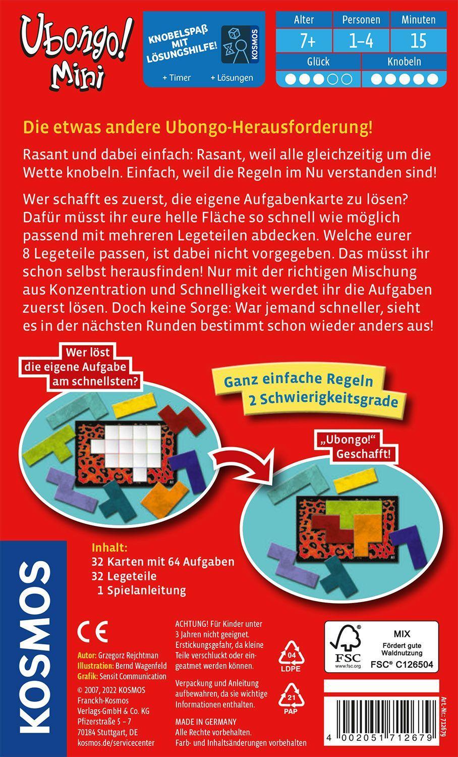 Beispielinhalt (Bild) Ubongo Mini - Mitbringspiel