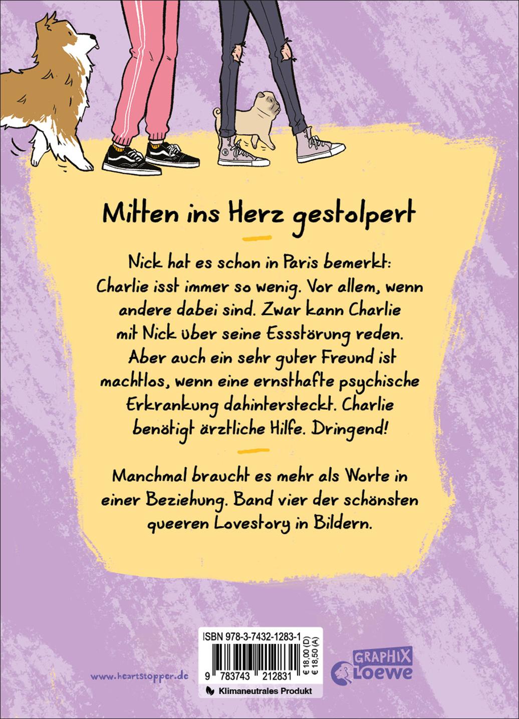Rückseitencover Heartstopper Volume 4 (deutsche Hardcover-Ausgabe)