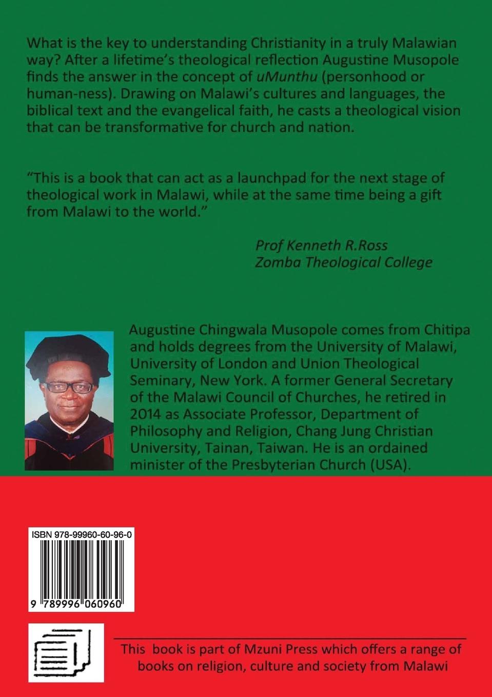 Rückseitencover Umunthu Theology