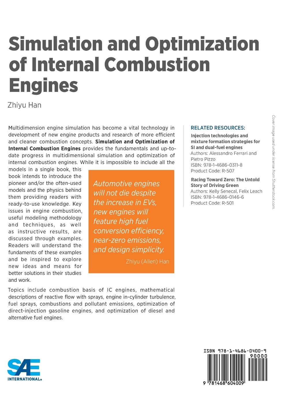Rückseitencover Simulation and Optimization of Internal Combustion Engines