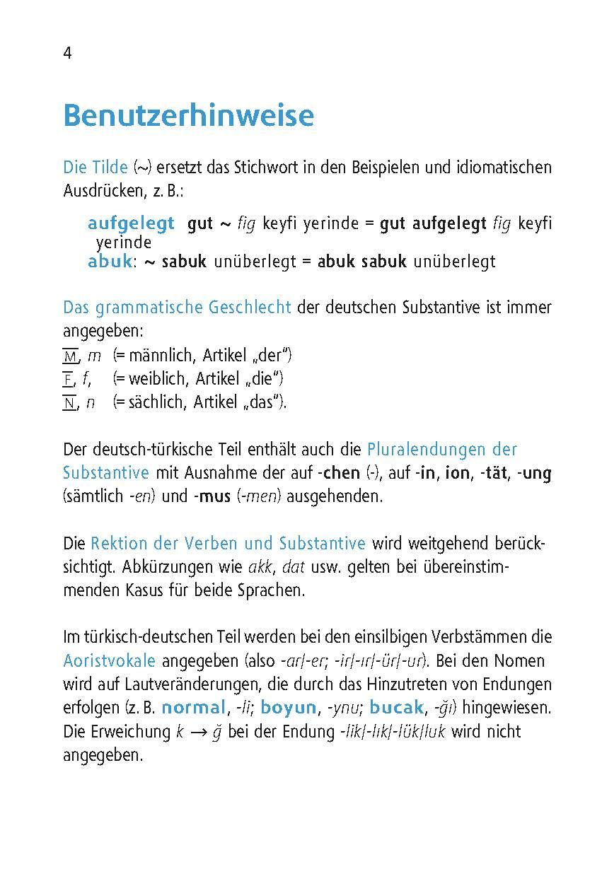 Beispielinhalt (Bild) Langenscheidt Universal-Wörterbuch Türkisch