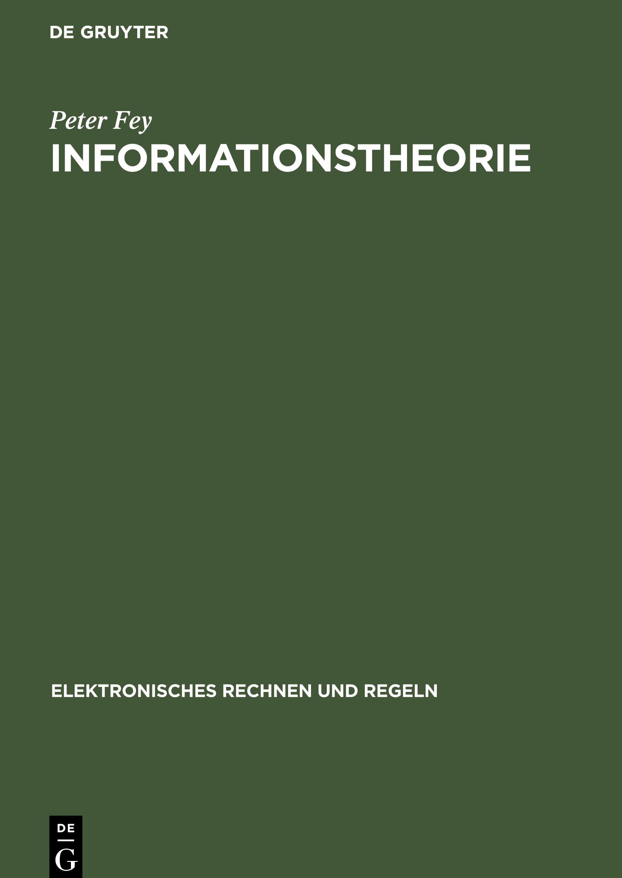 Vorderes Coverbild Informationstheorie