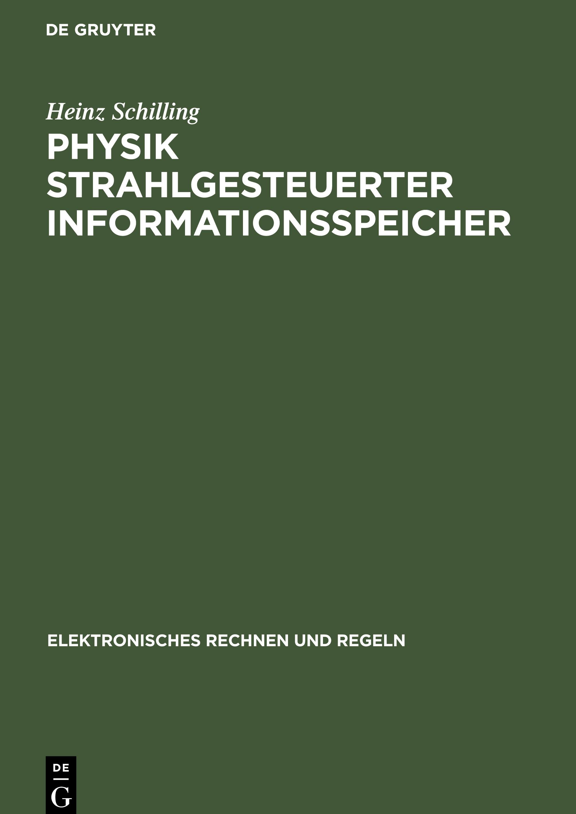 Vorderes Coverbild Physik strahlgesteuerter Informationsspeicher
