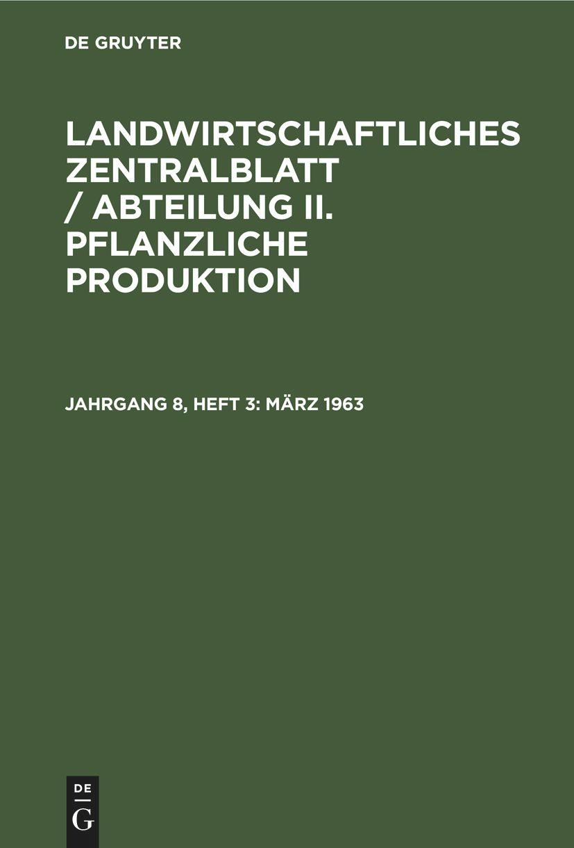 Vorderes Coverbild März 1963