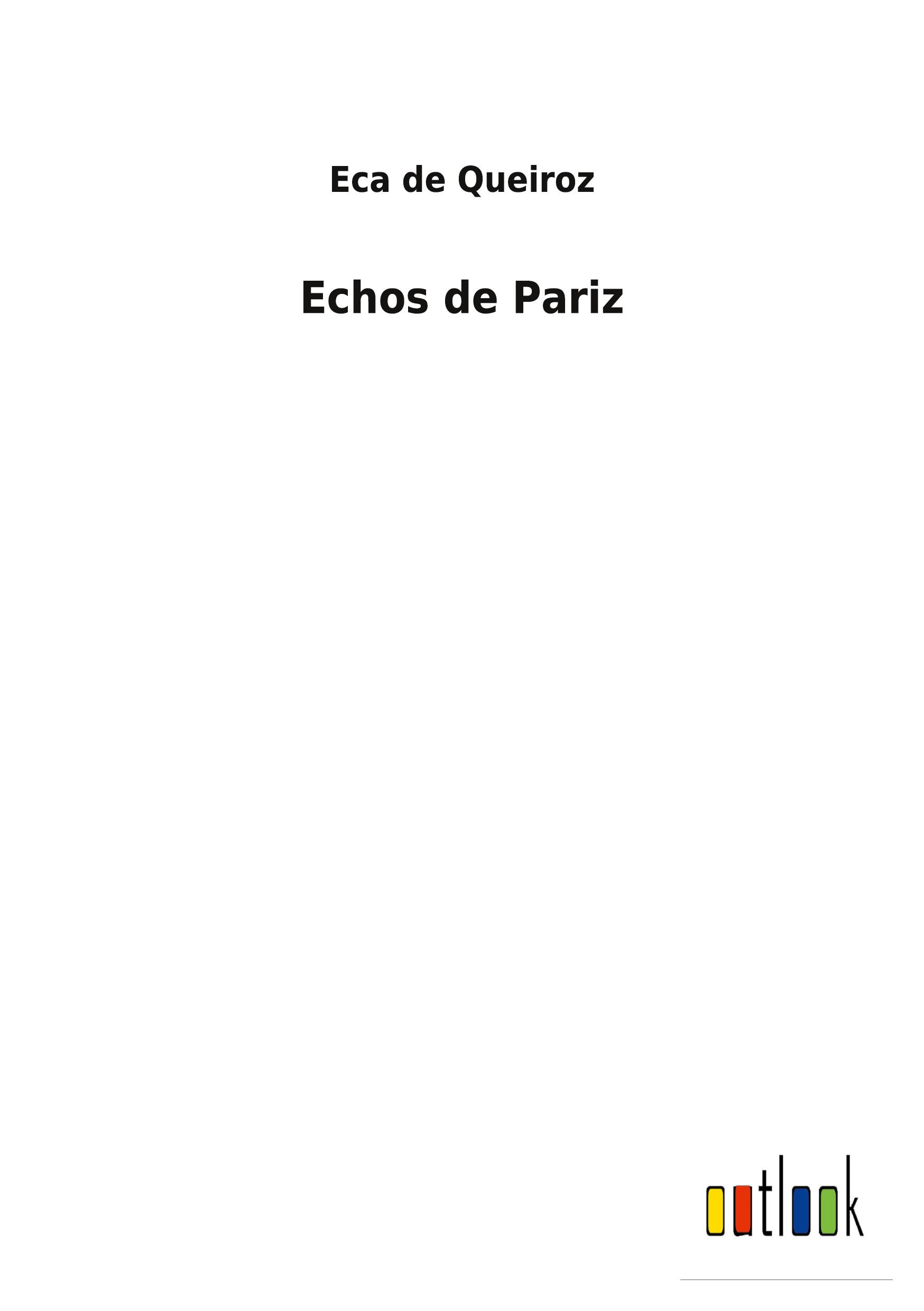 Vorderes Coverbild Echos de Pariz