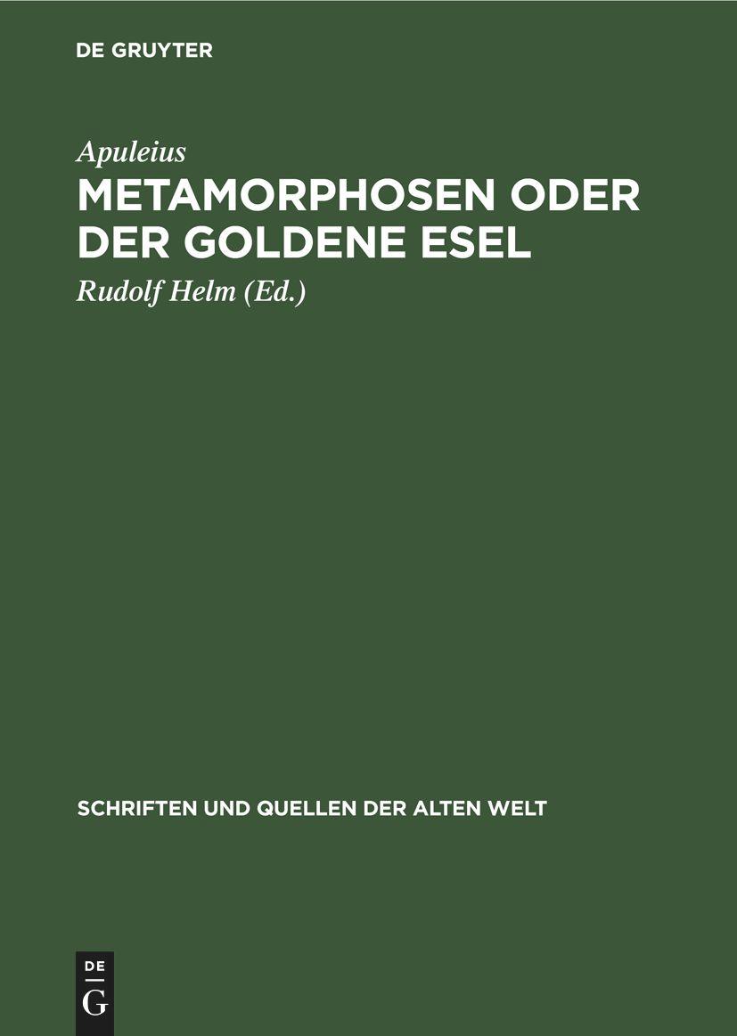 Vorderes Coverbild Metamorphosen oder der Goldene Esel
