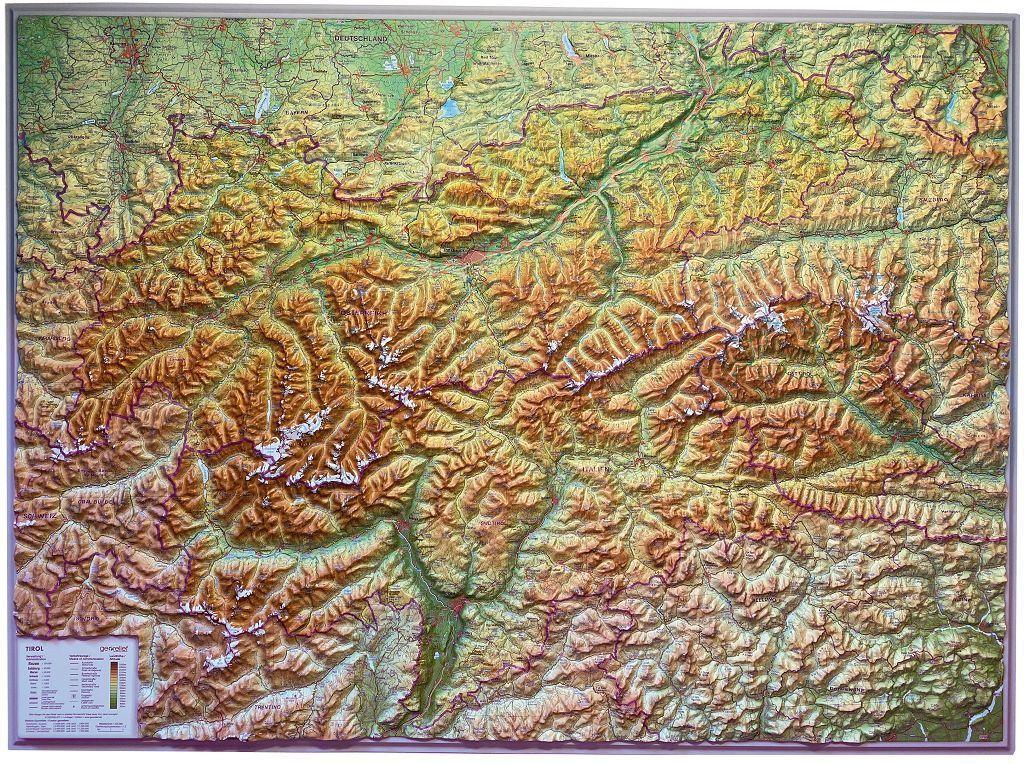 Vorderes Coverbild Relief Tirol 1:325.000