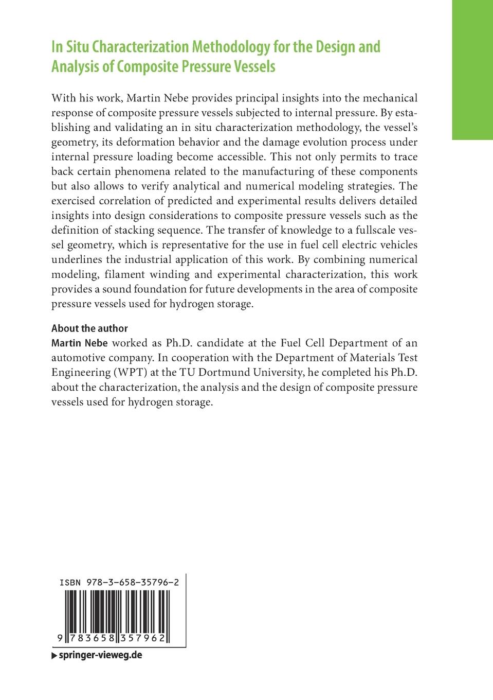 Rückseitencover In Situ Characterization Methodology for the Design and Analysis of Composite Pressure Vessels