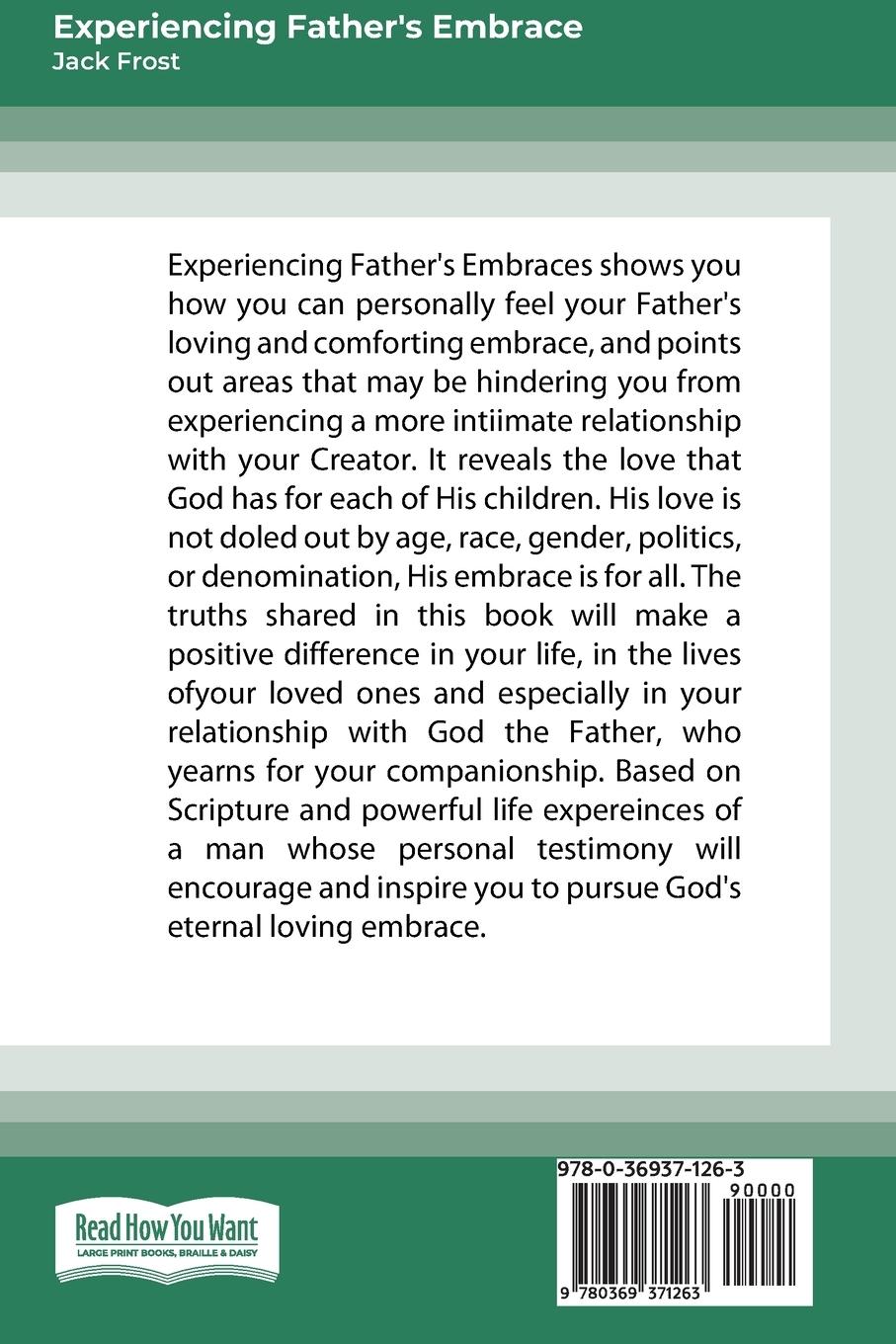 Rückseitencover Experiencing Father's Embrace (16pt Large Print Edition)