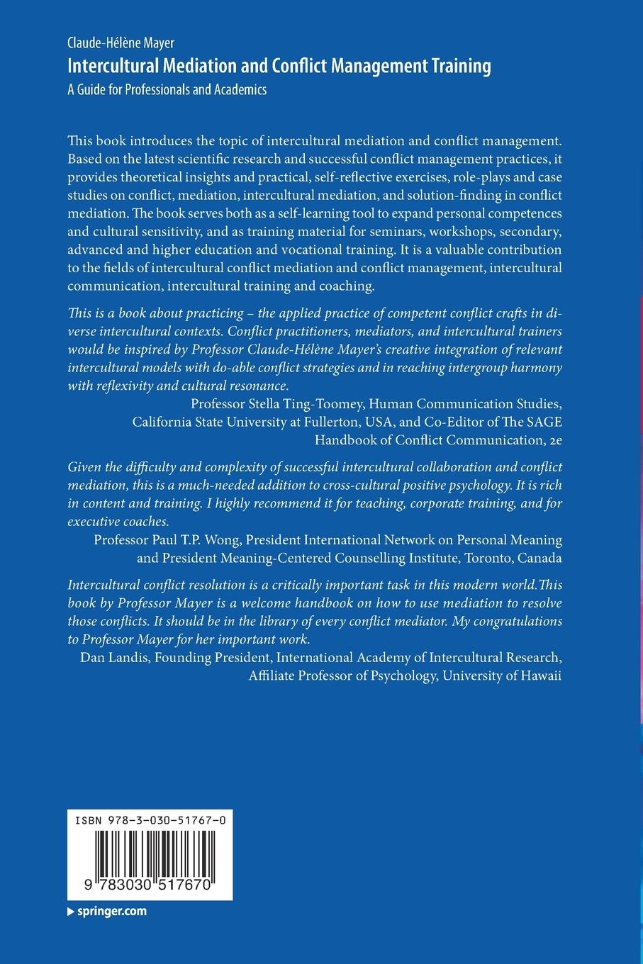 Rückseitencover Intercultural Mediation and Conflict Management Training