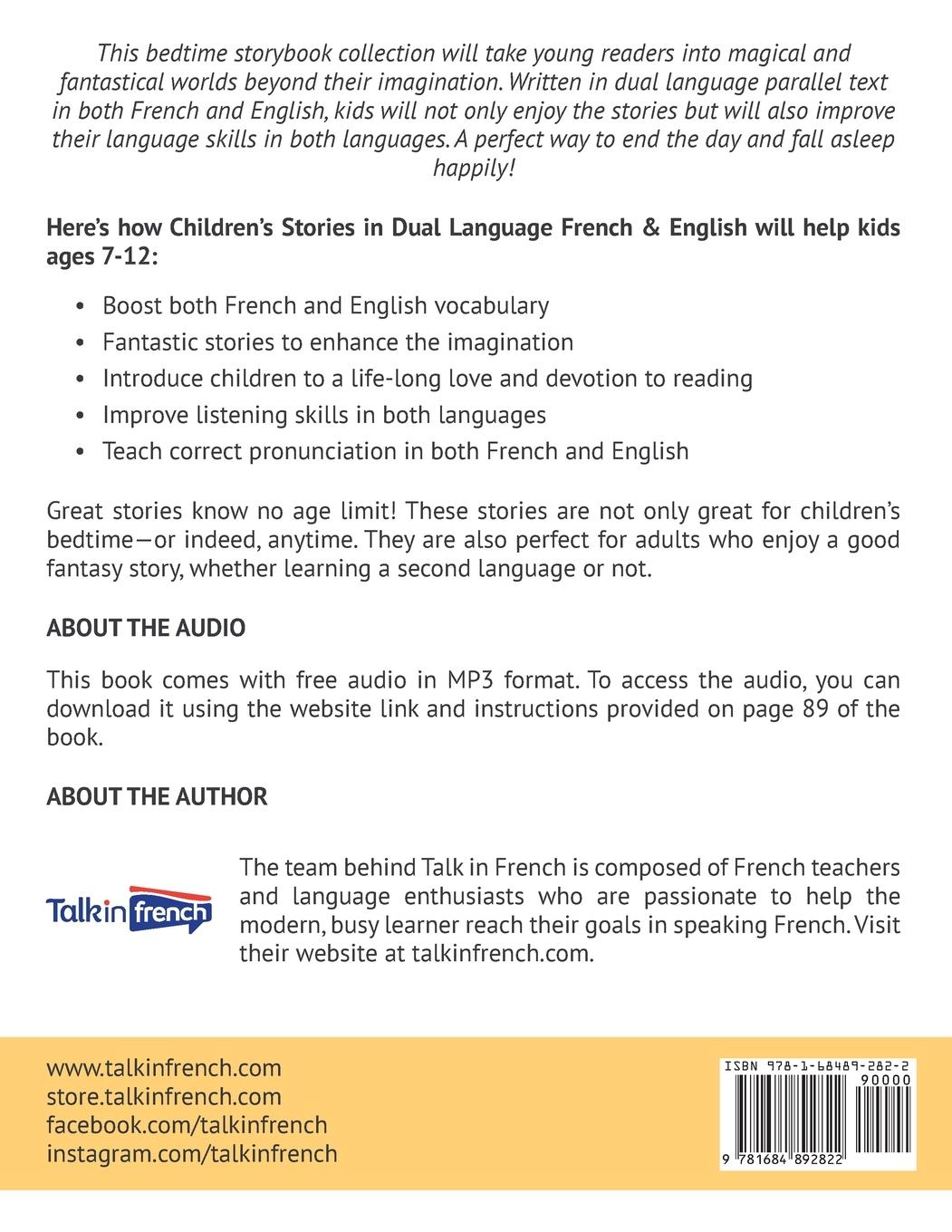 Rückseitencover Children's Stories in Dual Language French & English