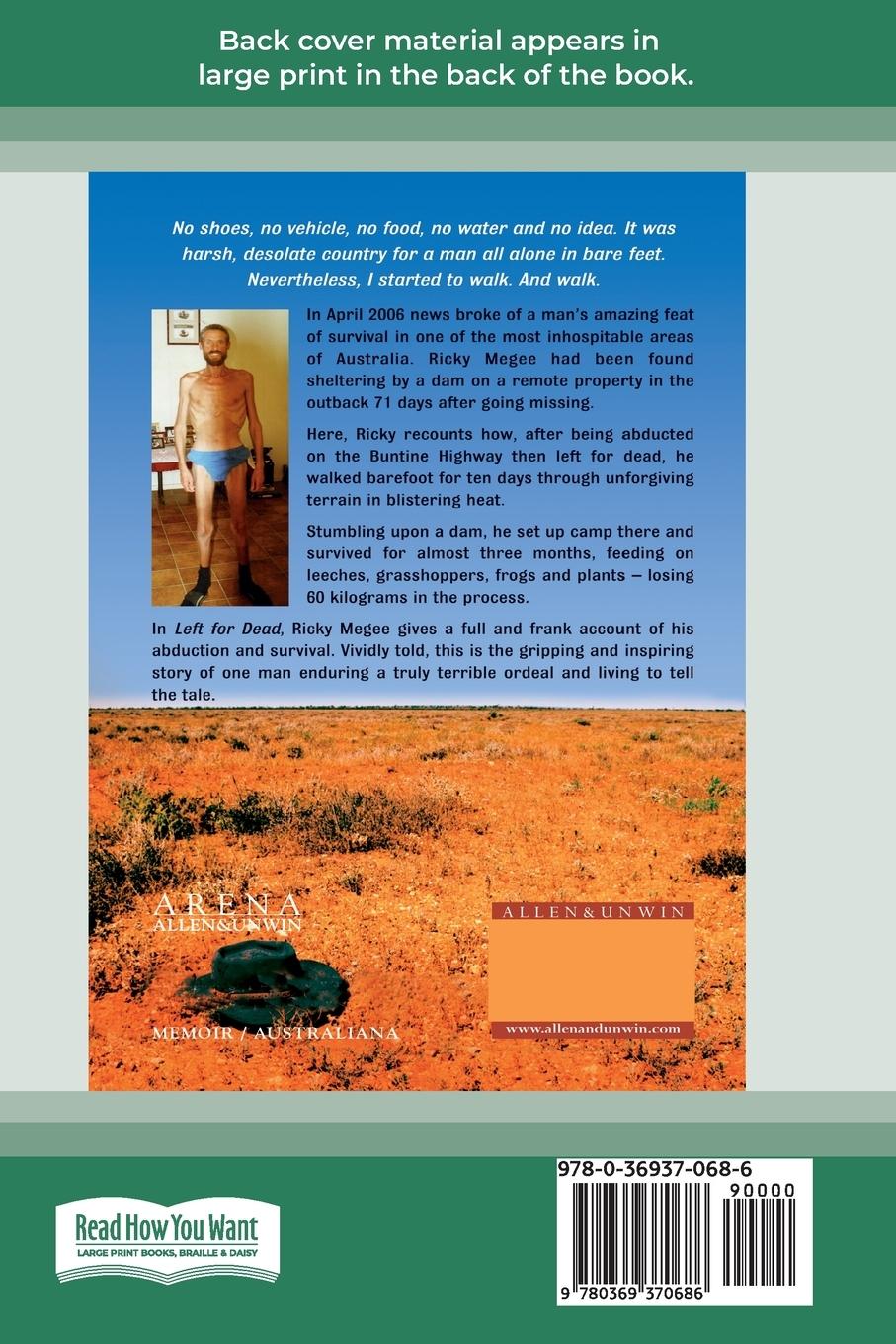 Rückseitencover Left for Dead (16pt Large Print Edition)