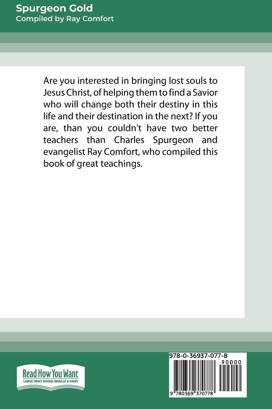 Rückseitencover Spurgeon Gold-Pure Refined (16pt Large Print Edition)